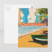 Mosambik Vintages Urlaubsangebot Postkarte (Vorne/Hinten)