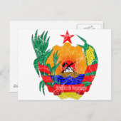 Mosambik-Wappen Postkarte (Vorne/Hinten)