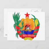 Mosambik-Wappen Postkarte (Vorne/Hinten)