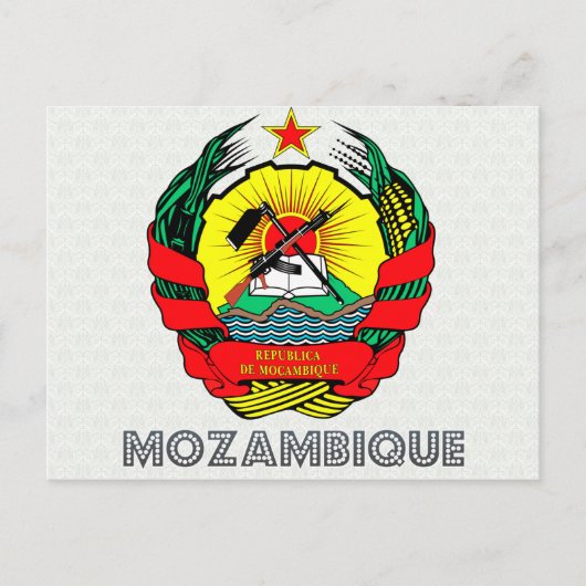 Mosambik-Wappen Postkarte (Vorderseite)