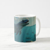Mosasaur (Dinosaurier Art) Tasse (VorderseiteRechts)