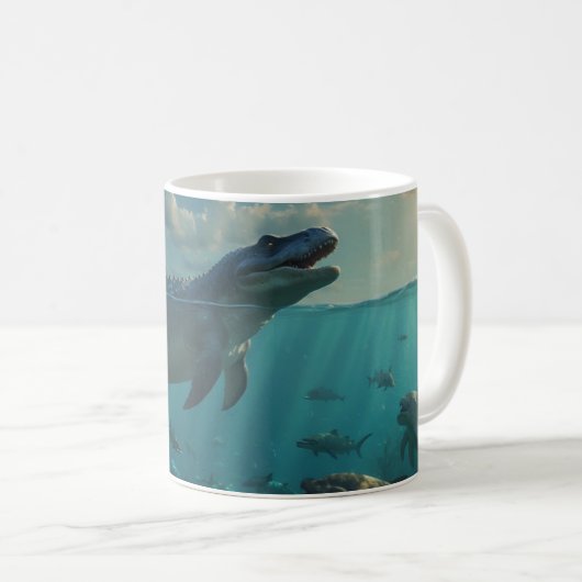 Mosasaur (Dinosaurier Art) Tasse (VorderseiteRechts)