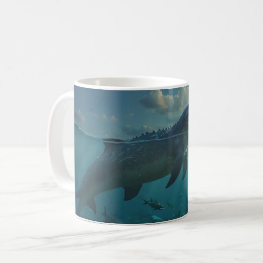 Mosasaur (Dinosaurier Art) Tasse (Vorderseite Links)