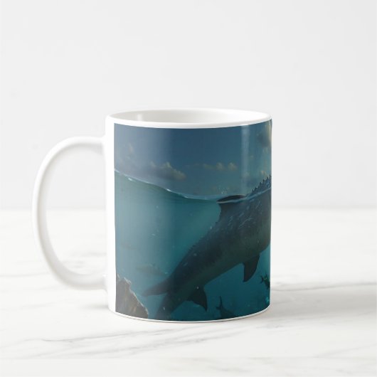 Mosasaur (Dinosaurier Art) Tasse (Links)