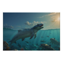 Mosasaur (Dinosaurier Art) Tasse Poster