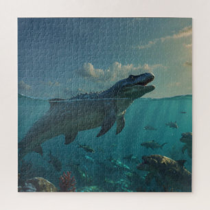 Mosasaur (Dinosaurier Art) Tasse Puzzle