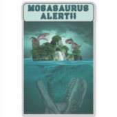 Mosasaururus Alert! Aufkleber (Vorderseite)