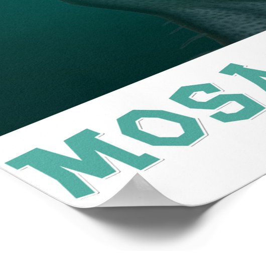 Mosasaururus Alert! Poster (Ecke)