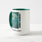 Mosasaurus-Alarm! Dinosaur-Angriff Tasse (Vorderseite Links)