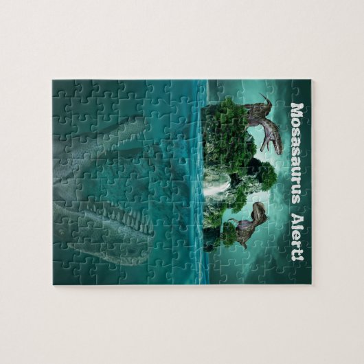 Mosasaurus Alert! Dinosaurier Puzzle (Horizontal)