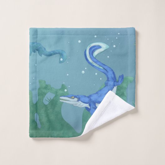 Mosasaurus Badhandtuch Set (Waschlappen)