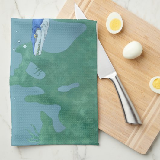 Mosasaurus Geschirrtuch (Viertel Falte)