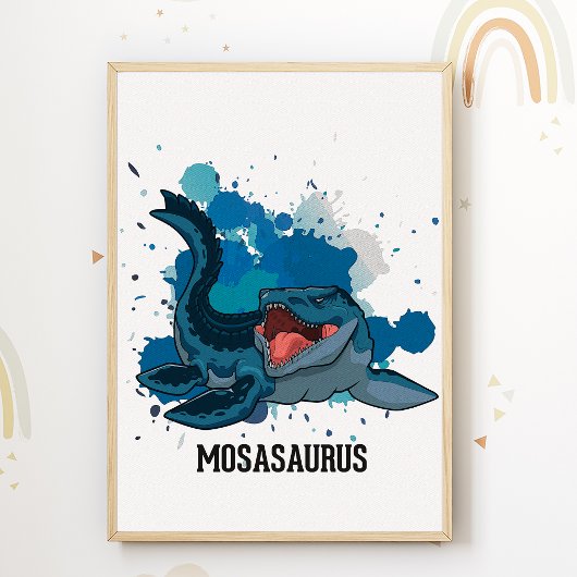 Mosasaurus Kinderzimmer Print Dino Kids Room Poste Poster