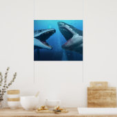 Mosasaurus versus Megalodon Poster (Küche)