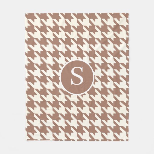 Moscha Mousse mit großen Hahnentrittmustern und We Fleecedecke (Vorderseite)