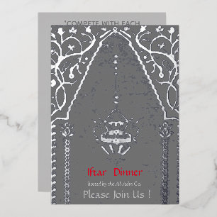 Moschee aus orientalischem Teppich - Abendessen Folieneinladung