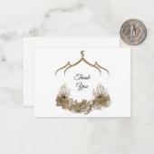 Moschee Blume Danke Karte (Vorderseite/Rückseite Beispiel)