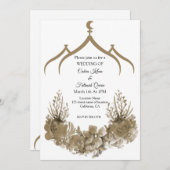 Moschee-Blume Einladung (Vorne/Hinten)