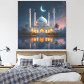 Moschee-Crescent-Sterne-Malerei Leinwanddruck (Insitu (Schlafzimmer))
