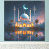 Moschee-Crescent-Sterne-Malerei Leinwanddruck (Insitu (Holzboden))