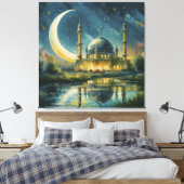 Moschee-Crescent-Sterne-Malerei Leinwanddruck (Insitu (Schlafzimmer))