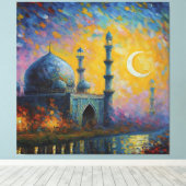 Moschee-Crescent-Sterne-Malerei Leinwanddruck (Insitu (Holzboden))