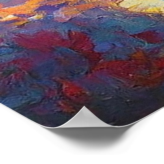 Moschee-Crescent-Sterne-Malerei Poster (Ecke)