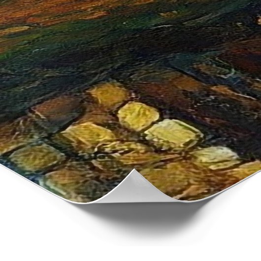 Moschee-Crescent-Sterne-Malerei Poster (Ecke)