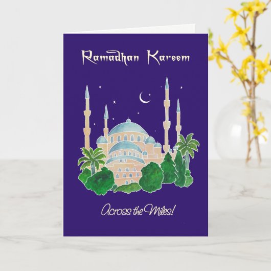 Moschee durch Mondschein 'über der Karte (Gelbe Blume)