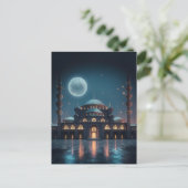 Moschee düstere Mondlichter Feiertagspostkarte (Stehend Vorderseite)