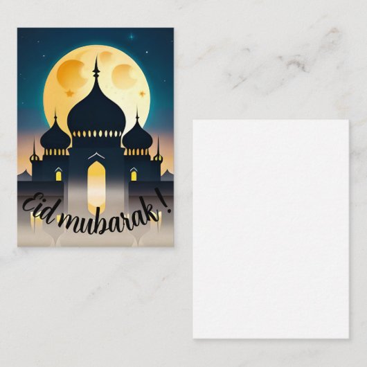 Moschee eid mubarak ! mitteilungskarte (Vorne/Hinten)