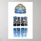 Moschee Foyer Fenster 1 weiß Poster (Vorne)
