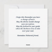 Moschee Golden Feiertagskarte (Rückseite)