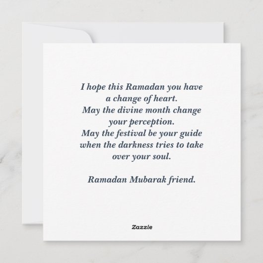 Moschee Golden Feiertagskarte (Rückseite)