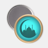 Moschee Hintergrund Rundmagnet Magnet (Vorderseite/Rückseite)