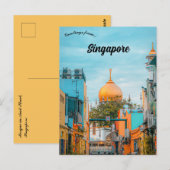 Moschee in der Arab Street Singapur Postkarte (Vorne/Hinten)