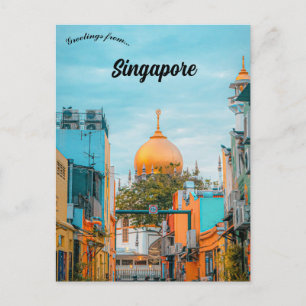Moschee in der Arab Street Singapur Postkarte