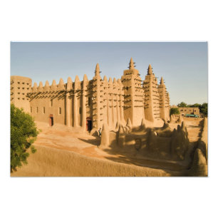 Moschee in Djenne, ein klassisches Beispiel für Fotodruck