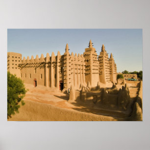 Moschee in Djenne, ein klassisches Beispiel für Poster