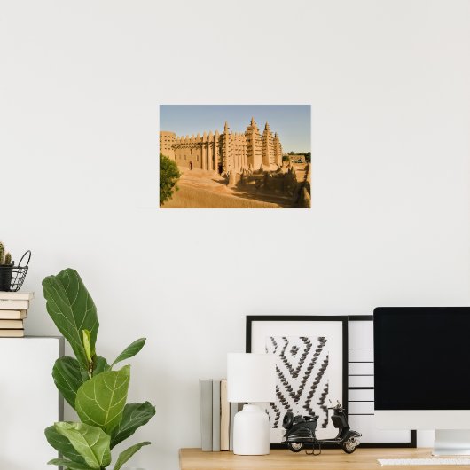 Moschee in Djenne, ein klassisches Beispiel Poster (Heimbüro)