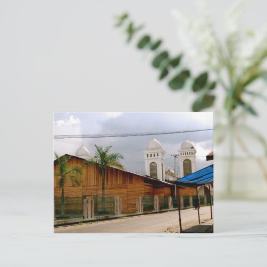 Moschee in Kumai, Kalimantan Postkarte (Stehend Vorderseite)
