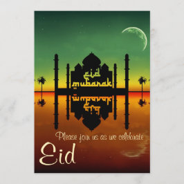 Moschee Night Reflection - Eid Party Einladung