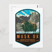 Moschee Ox Gates des Arktischen Nationalparks Postkarte (Vorne/Hinten)