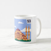Moschee-Porto-Briefmarke Kaffeetasse (VorderseiteRechts)