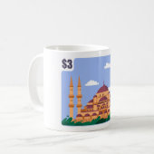 Moschee-Porto-Briefmarke Kaffeetasse (Vorderseite Links)