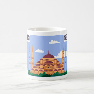 Moschee-Porto-Briefmarke Kaffeetasse