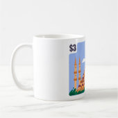 Moschee-Porto-Briefmarke Kaffeetasse (Links)