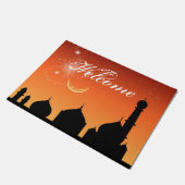 Moschee Silhouette Abend Sky - Door Mat Fußmatte (Schrägansicht)