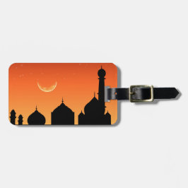 Moschee Silhouette Abend Sky - Gepäckmarke Gepäckanhänger