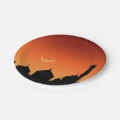 Moschee Silhouette Abend Sky - Papierplatte Pappteller (Schrägansicht)